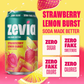 Zevia Soda, Zero Sugar, Strawberry Lemon Burst
