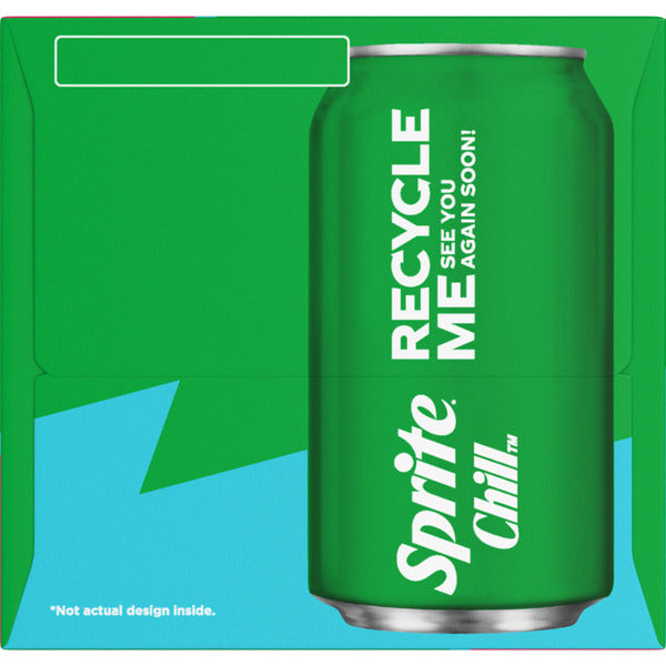 Sprite Chill Cherry Lime Natural Flavor Soda Soft Drink Cans