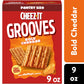 Cheez-It Grooves Bold Cheddar Cheese Crackers, Crunchy Snack Crackers, 9 oz
