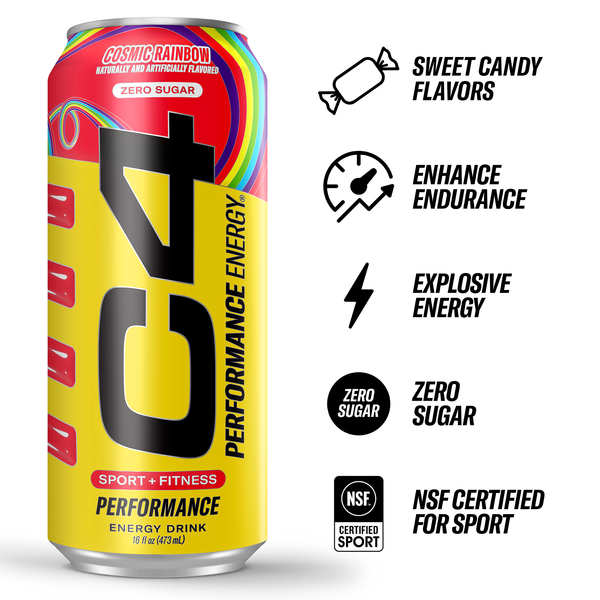 C4 Energy x Skittles, Explosive Energy, Fruity Flavor