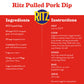Ritz Toasted Chips Cheddar Crackers, Party Snacks 8.1 oz