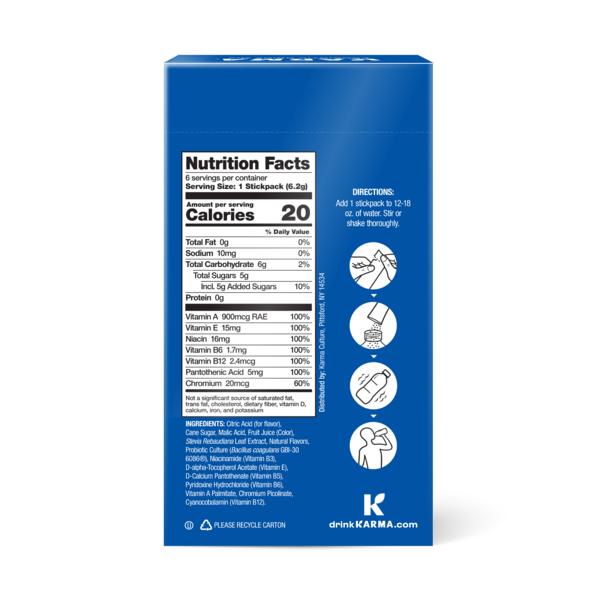 Karma Probiotic Blueberry Lemonade Drink Mix