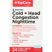 TopCare Cold + Head Congestion, Nighttime, Caplets️