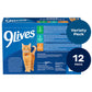 9Lives Paté Favorites Wet Cat Food Variety Pack, 5.5 oz. Cans (Pack of 12)