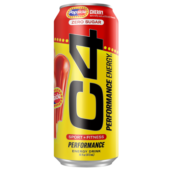 C4 Energy Performance Energy Drink, Carbonated, Cherry Popsicle