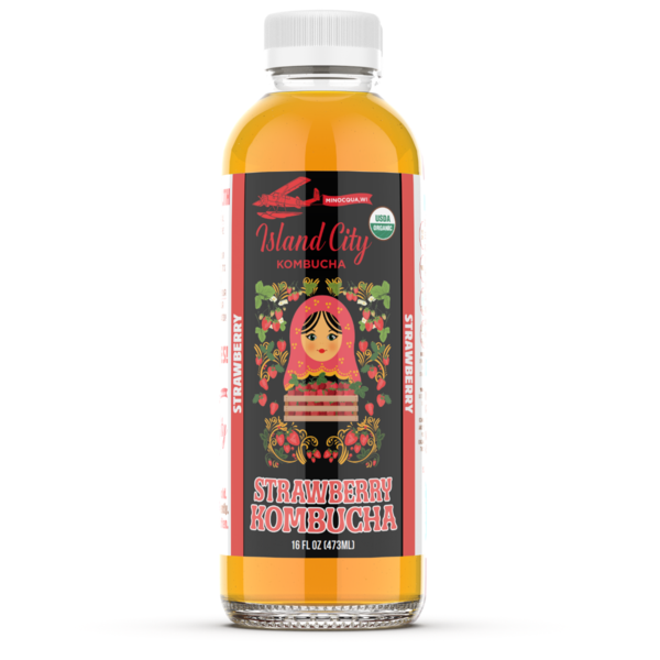 Island City Kombucha Organic, Strawberry Kombucha