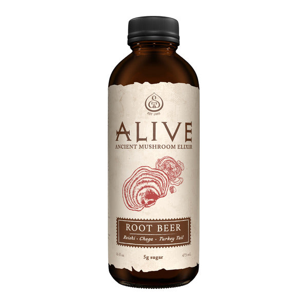 Alive Mushroom Elixir Root Beer