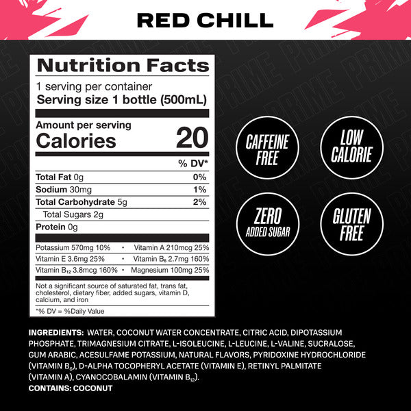 PRIME Ice Hydration Drink, Red Chill