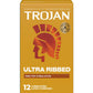 Trojan Ultra Ribbed Premium Lubricant Latex Condoms