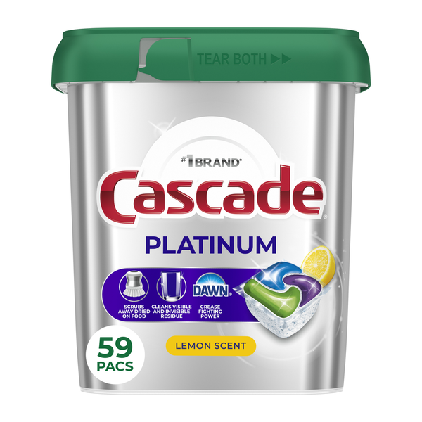 Cascade Platinum Dishwasher Pods, Lemon