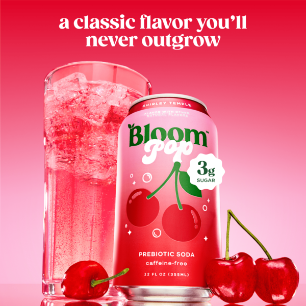 Bloom Pop Shirley Temple Prebiotic Soda