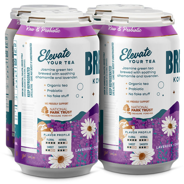 Brew Dr. Kombucha Organic Love, w/  Lavender Jasmine & Chamomile