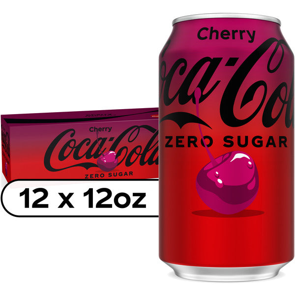 Coca Cola Zero Sugar Cherry Soda Fridge Pack Cans