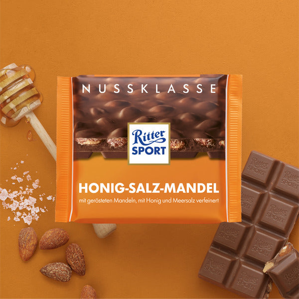 Ritter Sport Milk Chocolate with Honey Salted Almonds