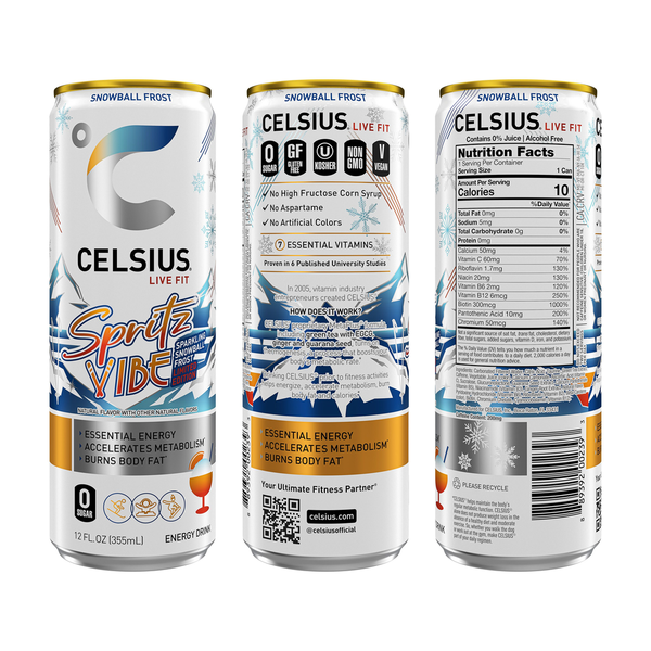Celsius Sparkling Spritz Vibe, Functional Energy Drink