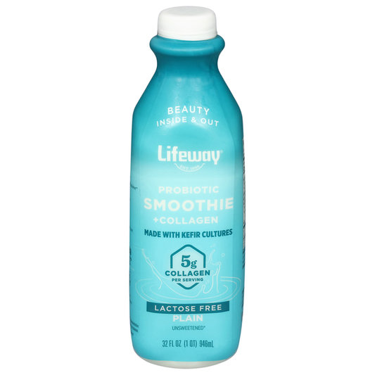 Lifeway Probiotic Smoothie + Collagen, Lactose Free, Plain, Unsweetened