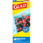 Glad Zipper Freezer Storage Plastic Bags,  Quart
