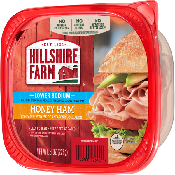 Hillshire Farm Ultra Thin Sliced Lower Sodium Honey Ham Sandwich Meat, 8 oz