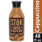 SToK Cappuccino Creamed Cold Brew Coffee, Ready to Drink Bottled Coffee, 48 fl oz