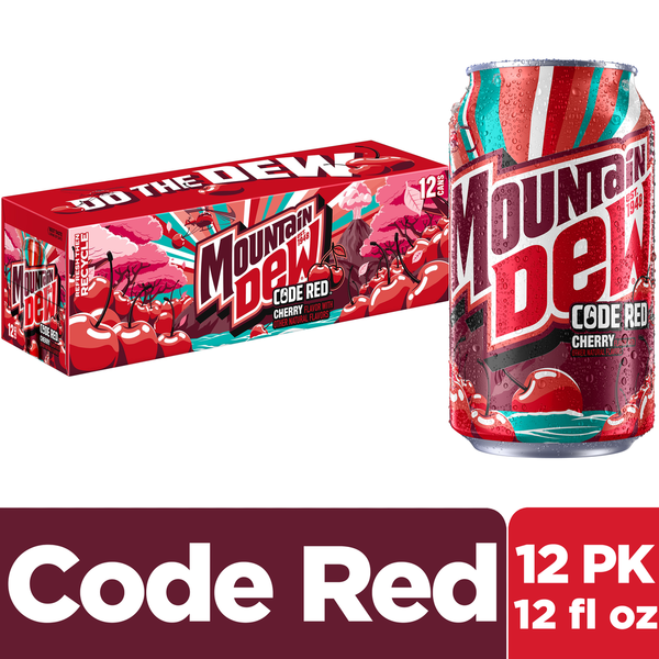 Mountain Dew Code Red Soda - Pack