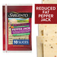 Sargento Reduced Fat Natural Pepper Jack Sliced Cheese, 10 Slices