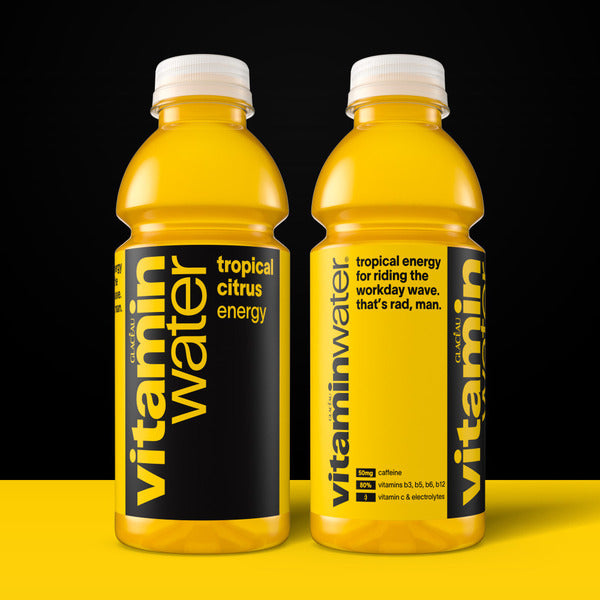 Vitaminwater Energy Tropical Citrus Flavored Water Beverage Bottles
