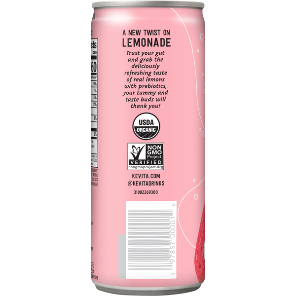 KeVita Strawberry Sparkling Lemonade with Prebiotics