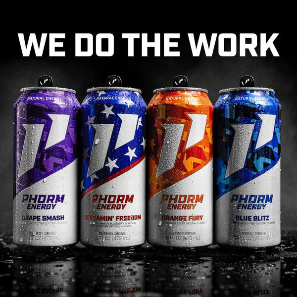 Phorm Energy , Grape Smash, 1 Single 16 Fl Oz Can, 200Mg Natural Caffeine From Green Tea
