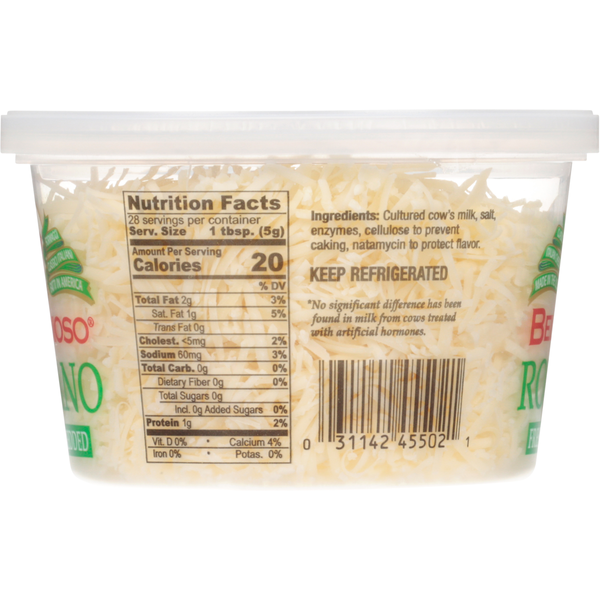BelGioioso Shredded Cheese, Romano