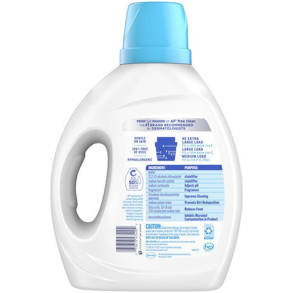 All Liquid Laundry Detergent, Sensitive Fresh, 73 fl oz, 58 Loads