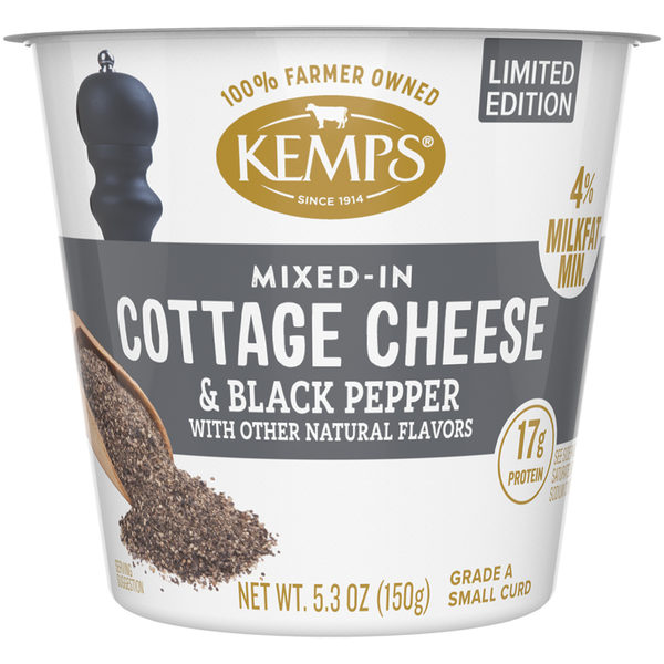 Kemps Limited Edition Cottage Cheese & Black Pepper 4% Small Curd