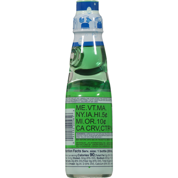 Kimura Carbonated Soft Drink Melon Flavor Ramune