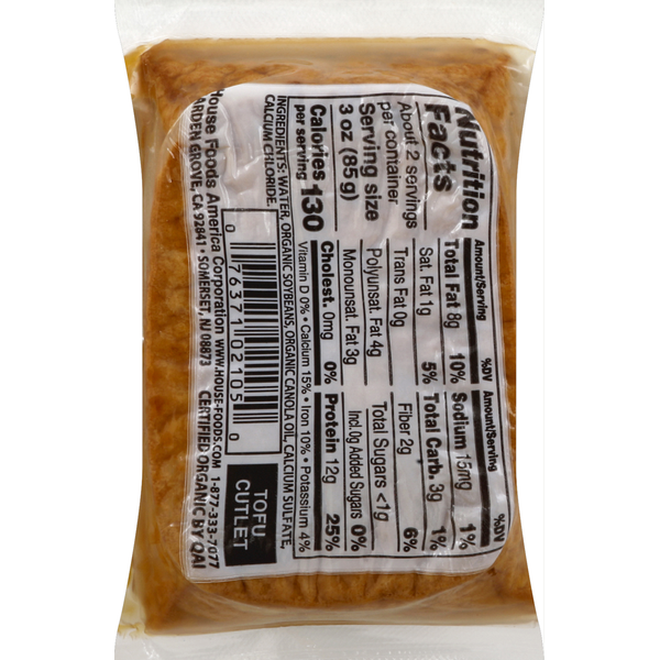 House Foods Tofu, Organic, Cutlet