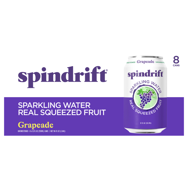 Spindrift Unsweetened Grapeade Sparkling Water
