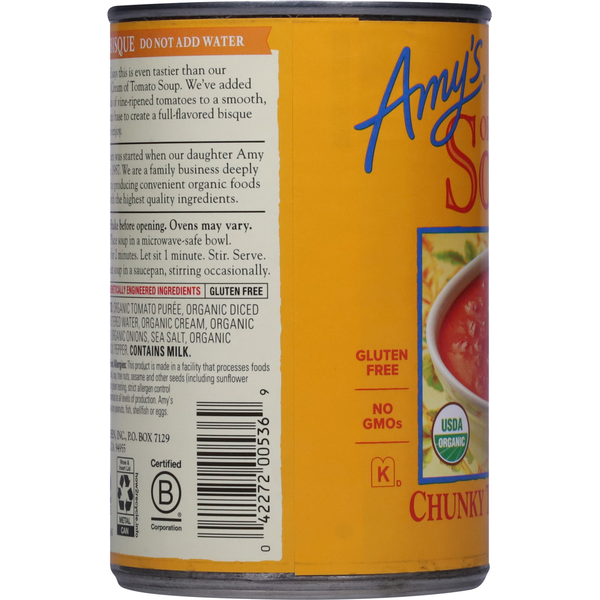 Amy's Kitchen Organic Chunky Tomato Bisque Soups