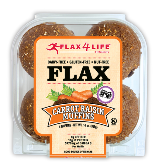 Flax4Life Carrot Raisin Muffins