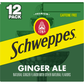 Schweppes Ginger Ale, Caffeine Free, 12 Pack