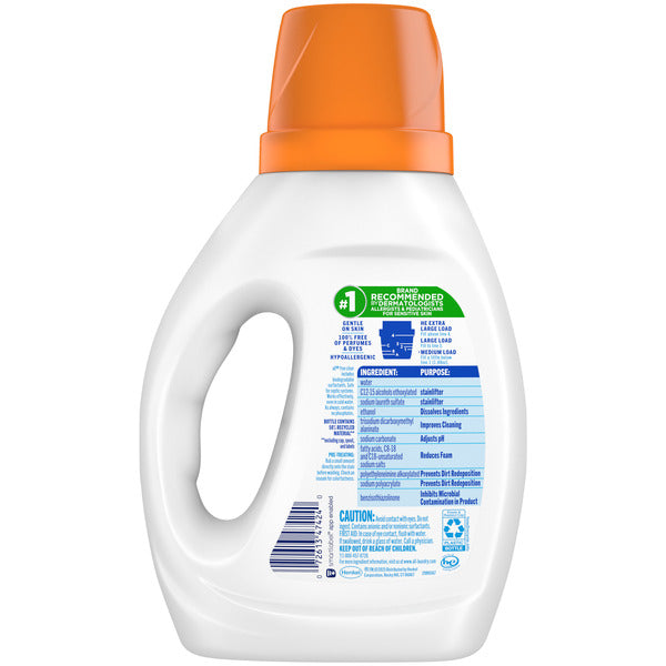All Liquid Laundry Detergent, Free Clear, OXI, 30 Ounce, 20 Loads