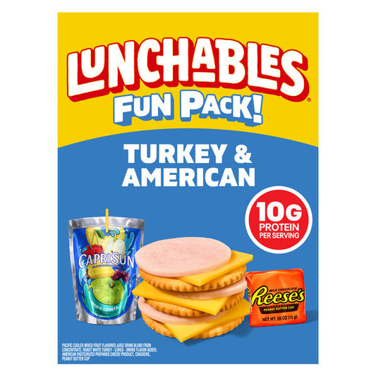 Lunchables Turkey & American Cheese Cracker Stackers Kids Lunch Snack Meal Kit & Capri Sun