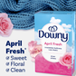 Downy Fabric Softener Dryer Sheets, April Fresh