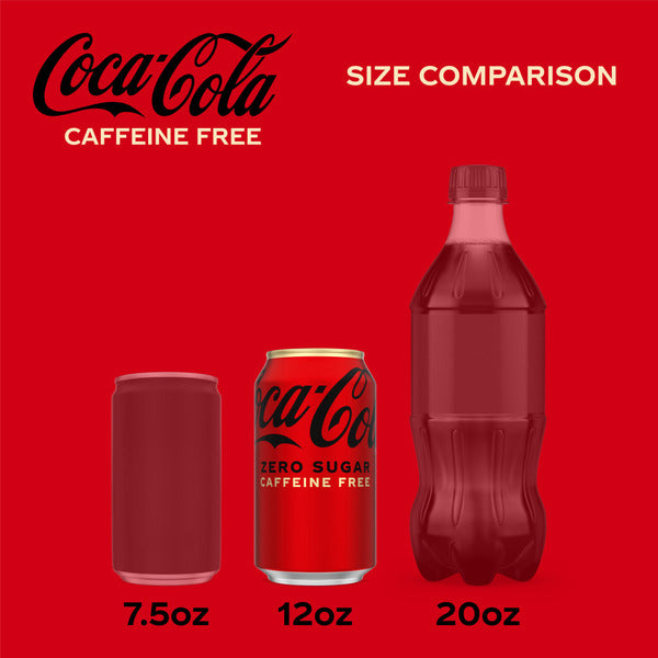 Coca Cola Zero Sugar Caffeine-Free Soda Fridge Pack Cans