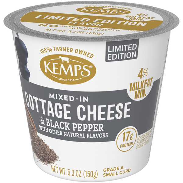 Kemps Limited Edition Cottage Cheese & Black Pepper 4% Small Curd