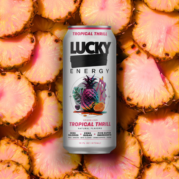 Lucky Energy Sugar Free Energy Drink, Tropical Thrill