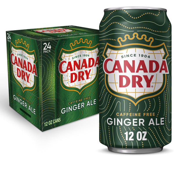 Canada Dry Ginger Ale Soda, 12 fl oz cans, 24 pack