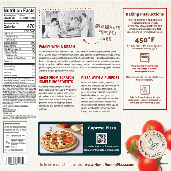 Home Run Inn Ultra Thin Sausage & Uncured Pepperoni Pizza
