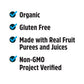 Pure Organic Blueberry Raspberry Twisted Fruit Bites, Kids Snacks, 8 Count