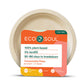 EcoSoul 9 inch Plant-Based Compostable Plates, 20 Count