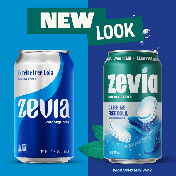 Zevia Soda, Zero Sugar, Caffeine Free Cola