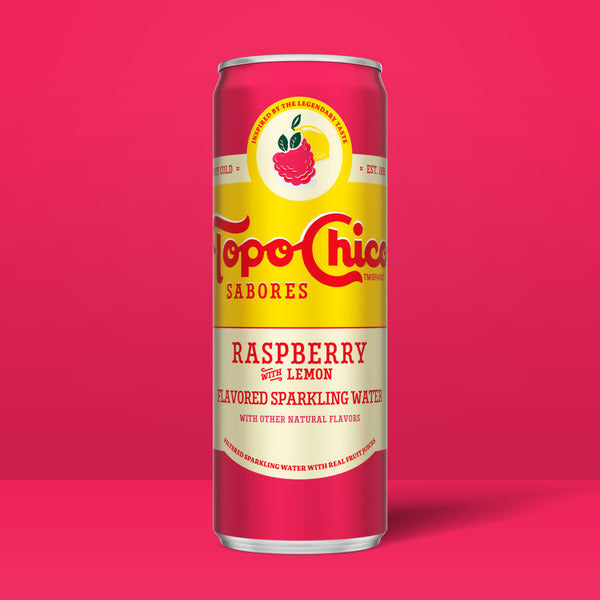 Topo Chico Sabores Raspberry with Lemon Sparkling Water Cans