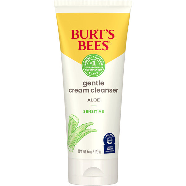 Burt's Bees Gentle Cream Cleanser with Aloe for Sensitive Skin, 98.9% Natural Origin
